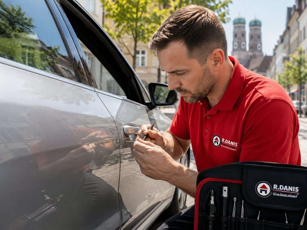 Autoöffnung München – R.Danis R.Danis Techniker öffnet Auto in München