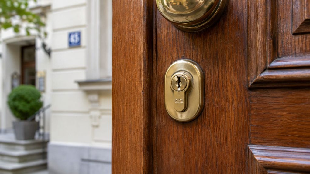 Türschloss an einem Wohnhaus in München-Pasing – typischer Einsatzort für Schlosswechsel und Türöffnung